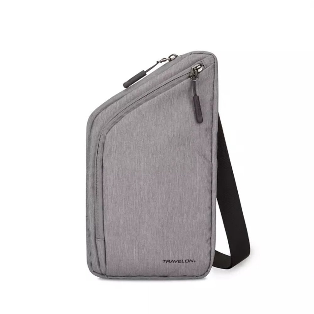 TRAVELON Gray Slim Crossbody Bag/Brand New in Package!!